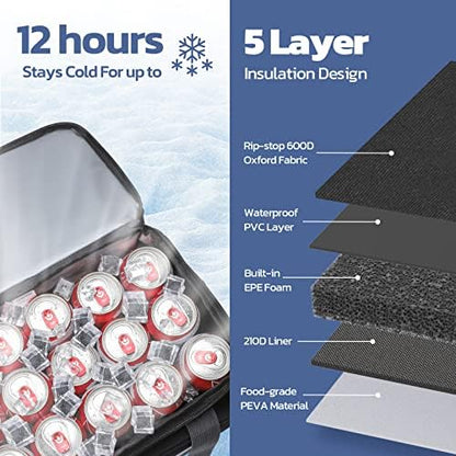 Maelstrom 24/30/60 Can Soft Cooler Bag, Double Deck Portable Ice Chest