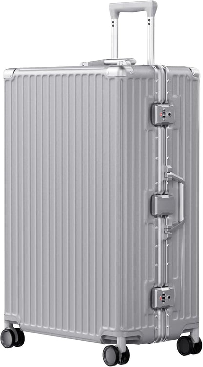 AnyZip Luggage PC+ABS Aluminum Frame Zipperless Checked Luggage Hard Shell by YourBestTravelChoice