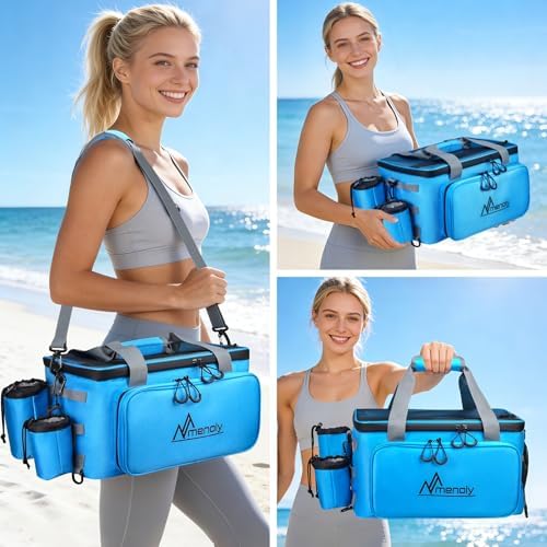 Paddle Board Cooler Bag with Cup Holders, 28L Large Sup Kayak Deck Cooler Bag Fit 36 Cans with Bottle Opener, Adiustable Strap for Beach, Kayaking, Camping