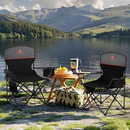 ALPHA CAMP Folding Camping Chair for Adults Lawn Chair for Camping Outdoor
