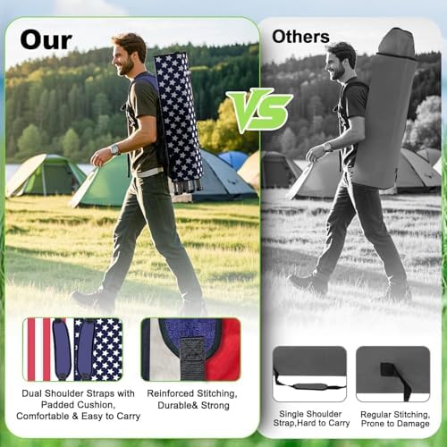 VTOY Portable Folding Camping Chair with Canopy, Outdoor Sun Shade Chair
