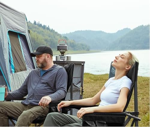 TIMBER RIDGE Oversized Folding Camping Chair High Back 500lbs