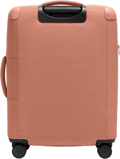 Away Softside Medium Checked Suitcase, 26 Inch Lightweight, Expandable Luggage For Men & Women, Durable Nylon Exterior, TSA Approved Lock, Ideal For Trips 1-2 Weeks, Clay Pink