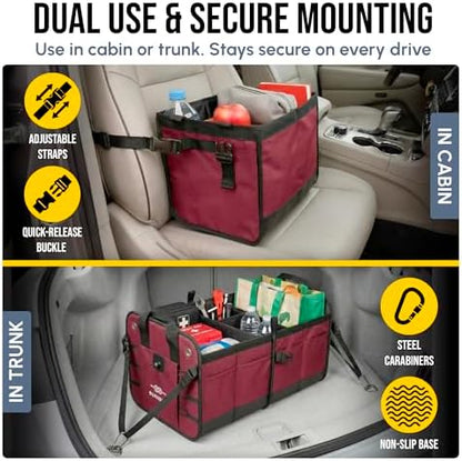 Extra Large Modular Car Trunk Organizer System, Cherry