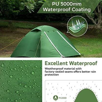Clostnature 1/1.5/2/3/4/6 Person Lightweight Backpacking Tent, Camping Tent