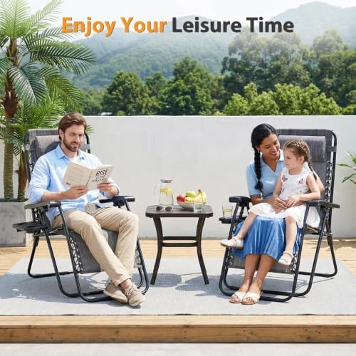 NEWBULIG Zero Gravity Chairs Set of 4, Folding Lounge Recliner Chair