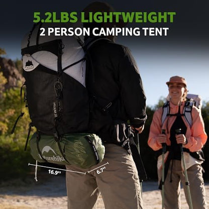 Naturehike Bleik-A 2-3 Person Camping Tent, Waterproof Double Layer Lightweight Backpacking Tents for Camping