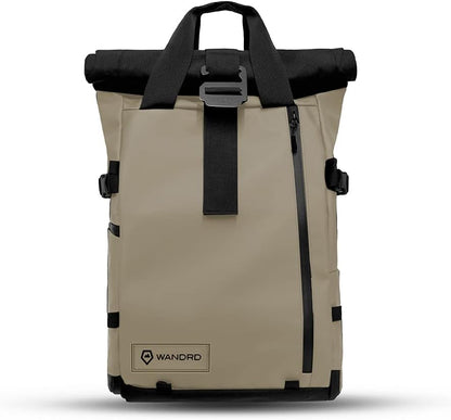 WANDRD PRVKE 31L, V3 Backpack: Weather-Resistant Travel & Camera Backpack with Laptop Sleeve, Quick Side Access, Clamshell Opening – Ideal Photography & Travel Bag (Yuma Tan)
