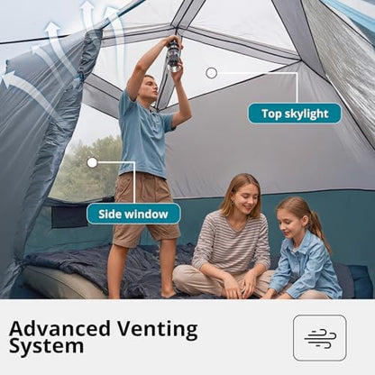 CAMEL CROWN 4/6 Person Instant Cabin Tent, Pop Up Windproof Tents for Camping, 60-Second Setup Family Tent with Carry Bag for Outdoor Hiking