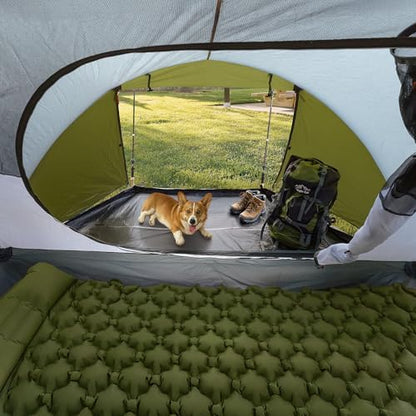 Night Cat Pop Up Tent 2-3 Persons Instant Set Up Tent with Footprint Tarp & Porch, Automatic Double Layer Waterproof Camping Tent with Rainfly