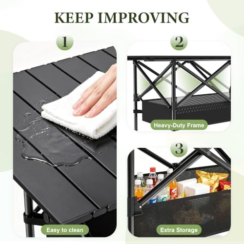 TrippleChain 4FT Folding Roll up Camping Table