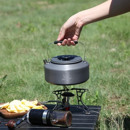 Bulin Camping Kettle, 1.6L Large Portable Stovetop Camp Tea Coffee Pot