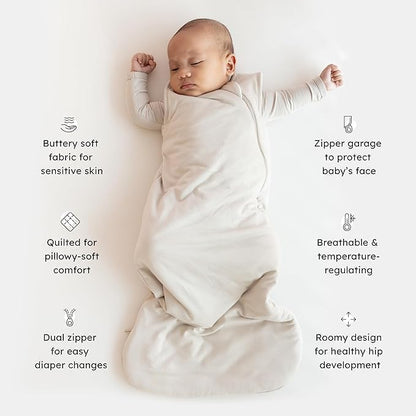 KYTE BABY Sleep Bag 0.5 TOG, Rayon Made From Bamboo Wearable Blanket, Dual Zipper For Infants And Toddlers Nursery Essentials