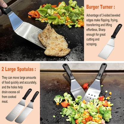 N NOBLE FAMILY 38PCS Griddle Accessories Kit, Professional Grill Tools Set