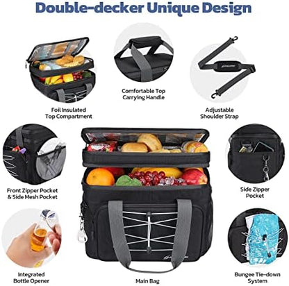 Maelstrom 24/30/60 Can Soft Cooler Bag, Double Deck Portable Ice Chest