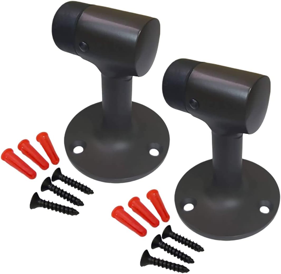 QCAA Solid Brass Door Stop, 3" Height, US10B ORB Oil Rubbed Bronze, Made in Taiwan, 2 Pack