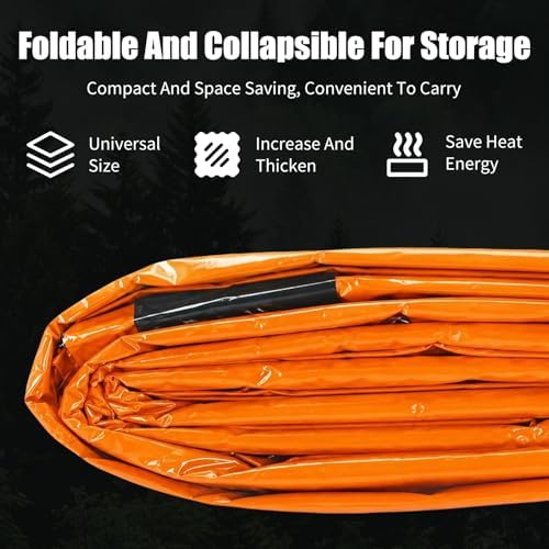 Emergency Survival Tent Shelter, 1 or 2 Person Emergency Tent with Emergency Whistle Emergency Shelter,Life Tube Tent for Camping,Hiking, Backpacking