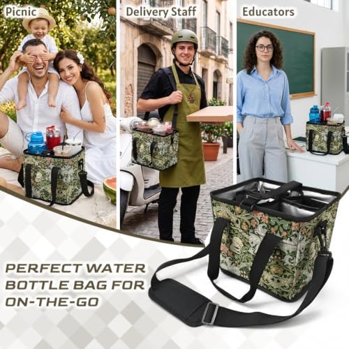 William Morris Style Print Foldable Leak-proof Soft Cooler Bag