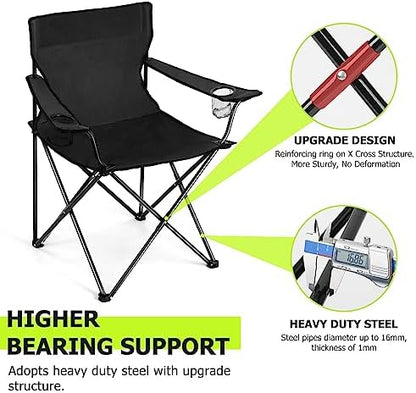 Joyfair Camping Lawn Chairs & Table Set, Large Beach Chairs for Outside