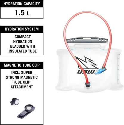 USWE Zulo Hydration Hip Pack - with Organizer and Side Pockets, Bounce Free Hip Belt (6L, Yellow)