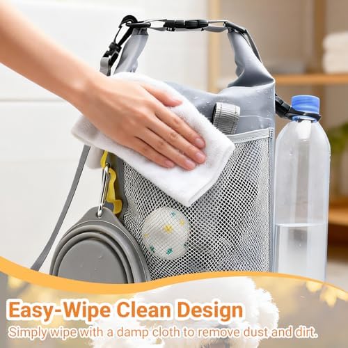 Dog Food Storage Bag for Camping Trips,Road Travel,Dog Boarding,Overnight Kibble Bag Carrier 10L,Portable,Leak-Proof,Airtight,Odor-Resistant,Wipe Clean (Bowl Not Included)