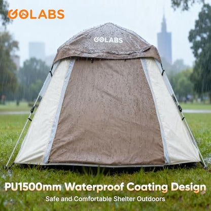 Golabs Pop Up Camping Tent for 2/3 Person, Quick Setup by Pre-Attached Pole