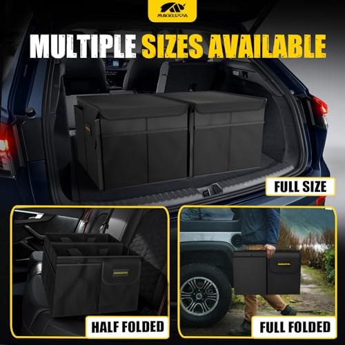 MIKKUPPA Trunk Organizer with Lid - 35L Collapsible Car Organizer, 2 Pcs