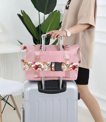 Luggage Straps for Suitcases Travel Belt Accessories, Cute Suitcase Strap, Adjustable Luggage Belt Strap, Heavy Duty with Quick-Release Buckle Luggage Strap Luxury Colorful Flowers