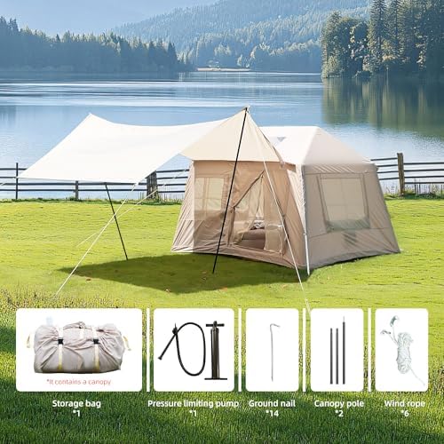 Inflatable Camping Tent with Hand Pump