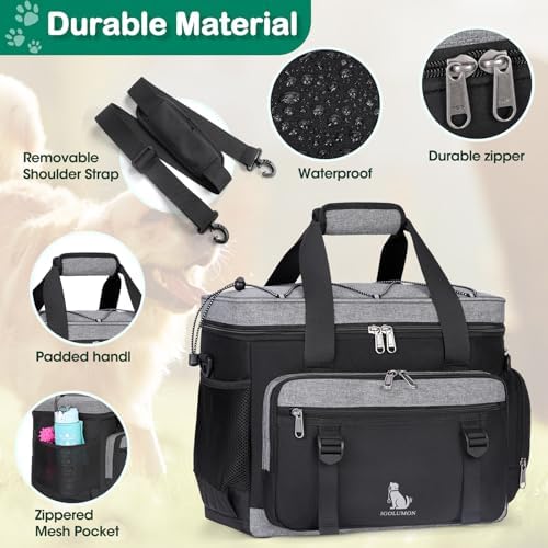 IGOLUMON Dog Travel Bag Large Waterproof Pet Travel Bags Set for Supplies