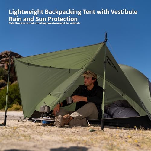 Naturehike Mongar Upgraded 1/2/3 Person Backpacking Tent,Waterproof Lightweight Camping Tent with Footprint