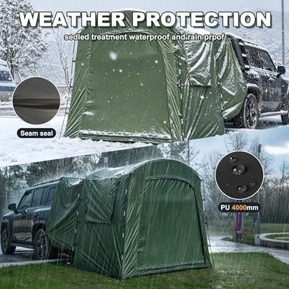 Economical Car Camping Tent - Easy Setup 210D Ripstop, Spacious Universal Fit for Overnight Outdoor Trips
