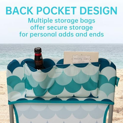 #WEJOY Folding Beach Chairs for Adults, High Back Lightweight for Camp Lawn