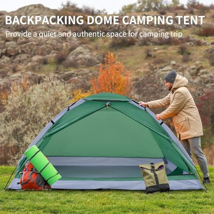 JELUCAMP 1/2/4/6 Person Dome Tents for Camping Lightweight Backpacking Tent
