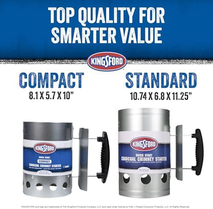 Kingsford Compact Charcoal Chimney Starter for Grills and BBQs