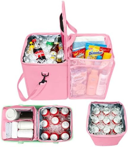 2-in-1 Accessories for XL Large Bogg Bag - Cooler and Organizer Insert, Portable PEVA Cooler Bag, Ice Chest with Handle and Strap, Lightweight Mesh Inserts Bogg Bag Organizer only for XL