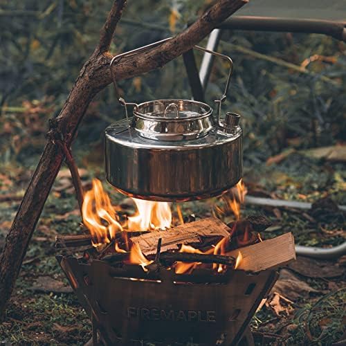 Fire-Maple Antarcti Camping Kettle Stainless Steel Camp Tea Pot, 1.5L