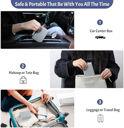Foldable Portable 7 Day Pill Organizer 2 Times a Day, AM PM Weekly Pill Box