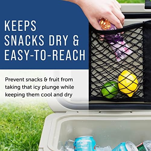 Maplefield Mesh Cooler Organizer Insert - Dry Storage Net for Engel & More Cooler Accessories - RTIC, Yeti - [40x20]