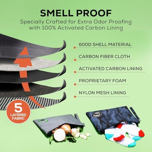 Enjoy Native Smell Proof Bag with Lock 11" x 9", Smell Proof Container, Dog Tested Odor resistant Bags, Best Zipper odor sealing pouch for Herbs, Coffee & Travel Medicine, Scent resistent Containers