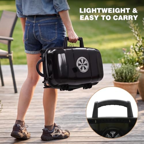 Portable Charcoal Grill, Small Foldable Tabletop BBQ Grill