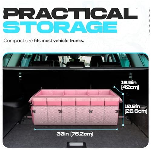 FORTEM Trunk Organizer - Foldable Car Organizer with Cooler for SUV, Trucks