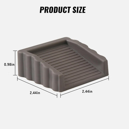 3Pack Black Door Wedge, Small Door Stop Wedge, Door Stops for Bottom of Door (Black)