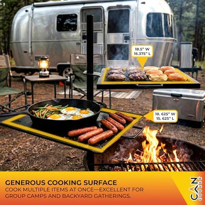 GameMaker Open Fire Cooking Grill | Adjustable Height