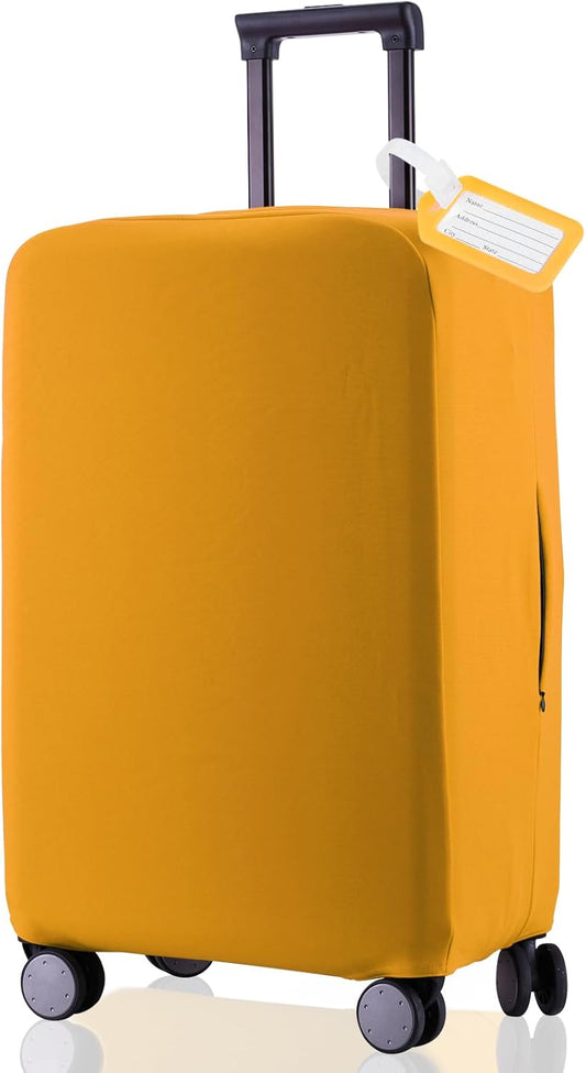 Travel Luggage Cover - Scratch-Resistant Suitcase Protector, Fit 28-29 Inch, Yellow (XL)