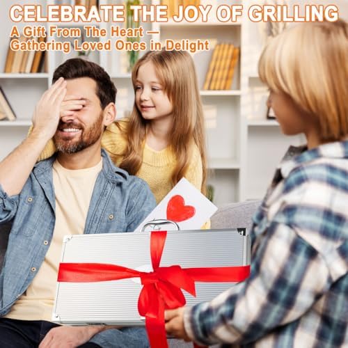POLIGO 22PCS Heavy Duty BBQ Grill Accessories Set, Non-Slip Grill Tools for Outdoor Grill Set Stainless Steel Grill Utensils Set, Deluxe Grilling Tools Set in Aluminum Case Ideal Gifts for Men Black