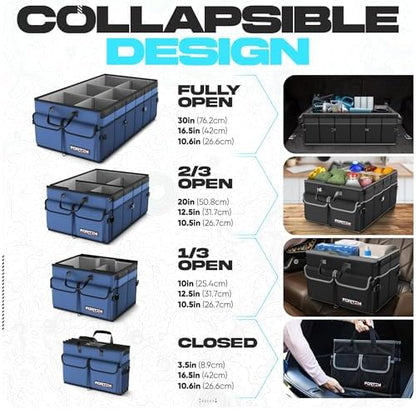 FORTEM Trunk Organizer - Foldable Car Organizer with Cooler for SUV, Trucks