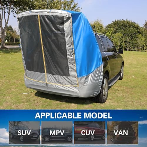 SUV Tailgate Tent with Awning, 2-Person Hatchback Tent for Camping