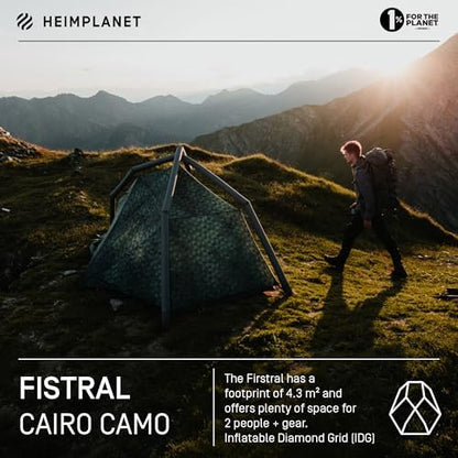 HEIMPLANET Original |FISTRAL V2, 1-2 Person Tent | Inflatable Camping Tent | Outer Tent and Tent Floor - 5000mm | No Tent Poles Required | Supports 1% for The Planet