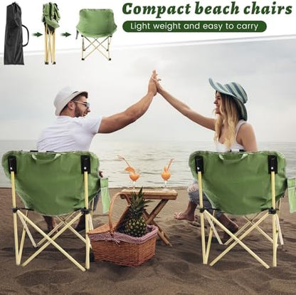 FairySandy 2 Pack Lightweight Camping Chair, Supports 330 Lbs